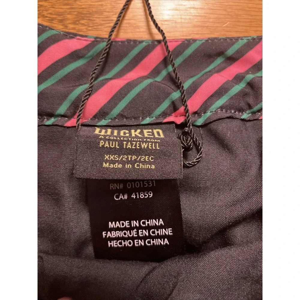Womens Wicked Movie Striped Bubble Mini Skirt, Target X Tazwell‎ NEW, Sz XXS
